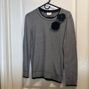 Kate Spade Black and White Striped Sweater